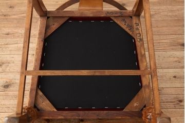中古　海外輸入品オーク無垢材ダイニングチェア2脚(イス・椅子・いす)