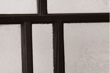 アンティーク　結霜ガラス入り使い込まれたガラス戸2枚セット(窓・引き戸)