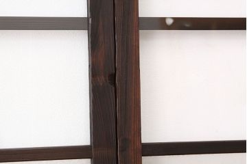 アンティーク　結霜ガラス入り使い込まれたガラス戸2枚セット(窓・引き戸)
