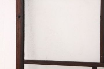 アンティーク　結霜ガラス入り使い込まれたガラス戸2枚セット(窓・引き戸)
