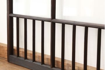 アンティーク　シックなデザインのクリアガラス窓4枚セット(ガラス戸・引き戸)