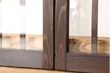 アンティーク　シックなデザインのクリアガラス窓4枚セット(ガラス戸・引き戸)