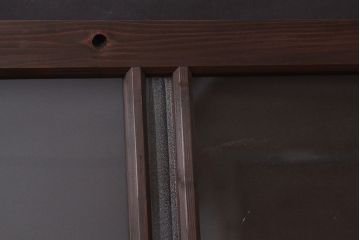 ★昭和レトロ　古い木のシンプルなガラス戸(引き戸)