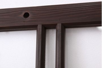 ★昭和レトロ　古い木のシンプルなガラス戸(引き戸)