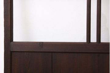★昭和レトロ　古い木のシンプルなガラス戸(引き戸)