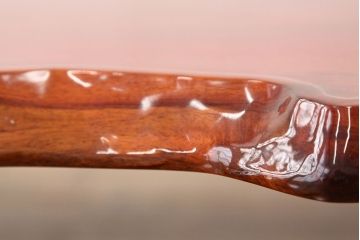 アンティーク家具　古民具・骨董　特大!花梨無垢一枚板の上質な座卓(テーブル、カリン材)