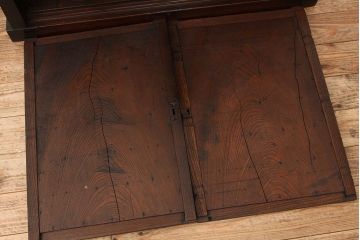 アンティーク家具　古民具・骨董　江戸時代使い込まれた前欅帳場箪笥(直し有り)