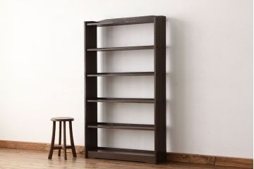 レトロ家具　★昭和レトロ　古い木のシックなアンティーク本棚(飾り棚・書棚)