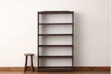 レトロ家具　★昭和レトロ　古い木のシックなアンティーク本棚(飾り棚・書棚)