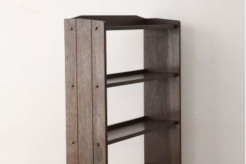 レトロ家具　★昭和レトロ　古い木のシックなアンティーク本棚(飾り棚・書棚)