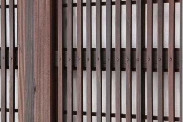 古民具・骨董　古い木の銀モールガラス格子戸4枚セット(裏障子付き引き戸)