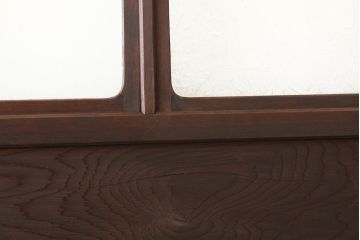古民具・骨董　希少!素敵なデザインの結霜ガラス戸4枚セット(引き戸・アンティーク)