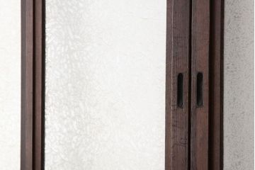 古民具・骨董　希少!素敵なデザインの結霜ガラス戸4枚セット(引き戸・アンティーク)