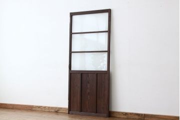 昭和レトロ　古い木のシンプルなドア1枚(扉・建具)