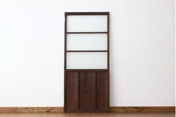 昭和レトロ　古い木のシンプルなドア1枚(扉・建具)