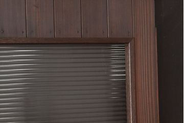 アンティーク　古い木のモールガラス入りドア1枚(扉・建具)