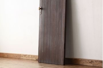 アンティーク　古い木のモールガラス入りドア1枚(扉・建具)