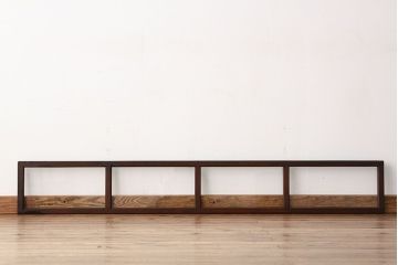 アンティーク　古い木の使い込まれた明り取り1枚(ガラス戸・欄間)