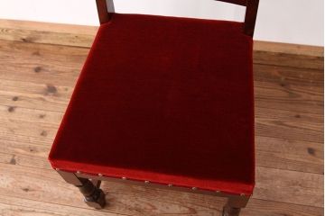 中古　民芸家具ダイニングチェア(座面新品・イス・いす・椅子)