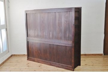 アンティーク家具　極上!迫力のある二段重ね収納箪笥(水屋箪笥、ガラスケース、食器棚、収納棚)