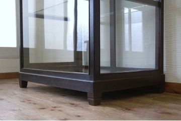美品!古い酒屋の飾り枠付きのガラスケース2