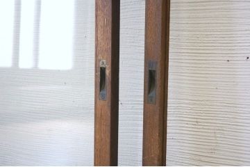 古い木のシンプルなガラス戸2枚セット6(窓)