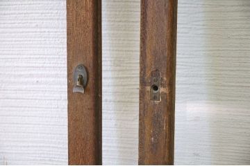 古い木のシンプルなガラス戸2枚セット6(窓)