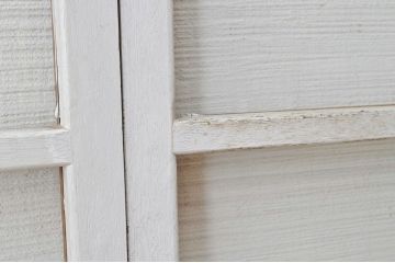 ペンキの剥げたレトロなモールガラス引き戸2枚セット