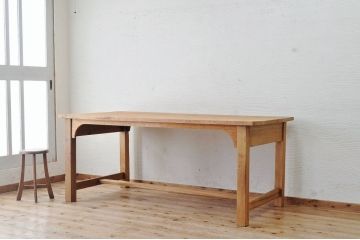 アンティーク家具　特大!古い木味のシンプルな作業台(ダイニングテーブル)1