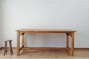 アンティーク家具　特大!古い木味のシンプルな作業台(ダイニングテーブル)1