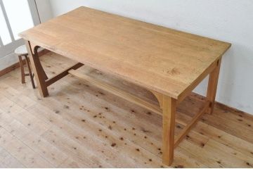アンティーク家具　特大!古い木味のシンプルな作業台(ダイニングテーブル)1