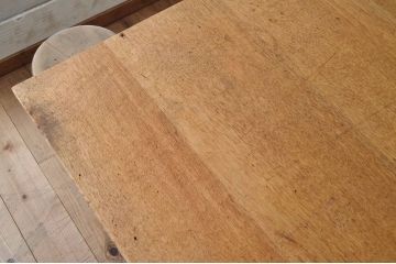 アンティーク家具　特大!古い木味のシンプルな作業台(ダイニングテーブル)1