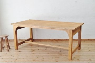 アンティーク家具　特大!古い木味のシンプルな作業台(ダイニングテーブル)1