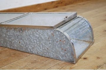 レトロ家具　古い駄菓子屋のレトロなブリキガラスケース21