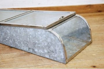 レトロ家具　古い駄菓子屋のレトロなブリキガラスケース22