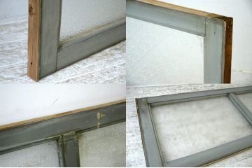 ペンキの剥げたダイヤガラス明り取り