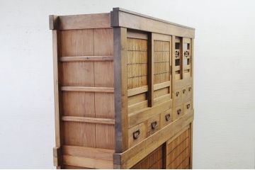 アンティーク家具　特注品　前面総桜材の希少な水屋箪笥
