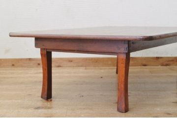 レトロ家具　古い栓材のレトロなちゃぶ台