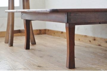 レトロ家具　古い栓材のレトロなちゃぶ台