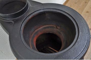 アンティーク雑貨　美品!!古い鋳物ストーブ(2)(フクロク)