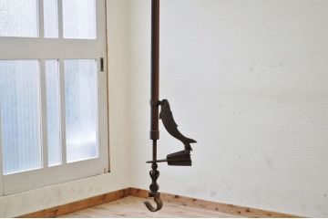 アンティーク雑貨　大正時代　鉄と真鍮の自在鉤