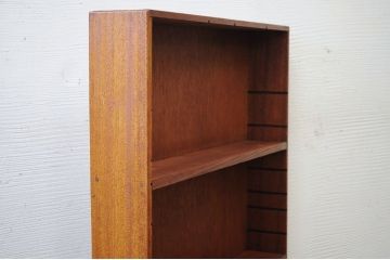 アンティーク家具　古い木の薄型飾り棚(DVDラック)5