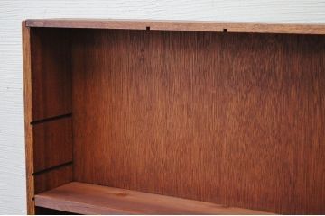 アンティーク家具　古い木の薄型飾り棚(DVDラック)5