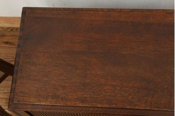 アンティーク家具　アンティーク　シャッター扉の造りの良いナラ材書類棚(収納棚蛇腹)