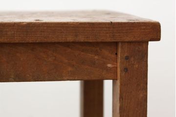 レトロ家具　昭和レトロ　古い学校の無垢材角スツール2脚セット?