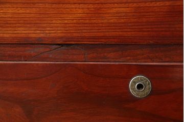 アンティーク家具　アンティーク　前欅アイアンスタンド付き2杯ローチェスト(鉄脚、引き出し、箪笥)