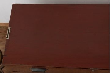 アンティーク家具　アンティーク　重厚なアイアンスタンド付き3杯ローチェスト(鉄脚、引き出し、箪笥)