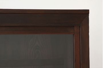 アンティーク家具　アンティーク　引き出し付き二段重ね収納棚(ガラスケース・ショーケース・食器棚)