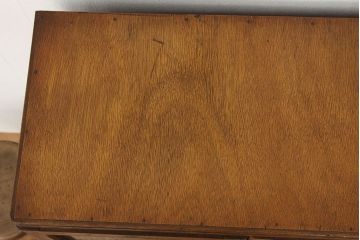 レトロ家具　アンティーク　モールガラス入りレトロな本箱(収納棚)