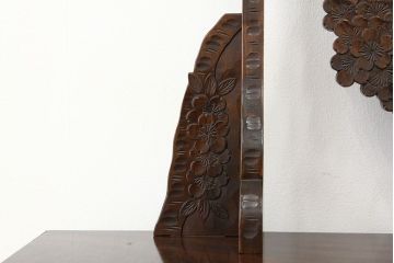 中古　伝統工芸軽井沢彫り　希少高級ドレッサー(イス付き一面鏡)